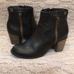 Distressed Brown Booties